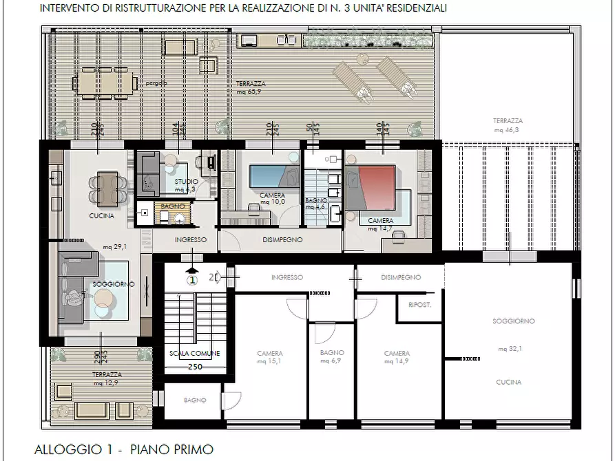 Immagine 1 di Appartamento in vendita  a Cascina