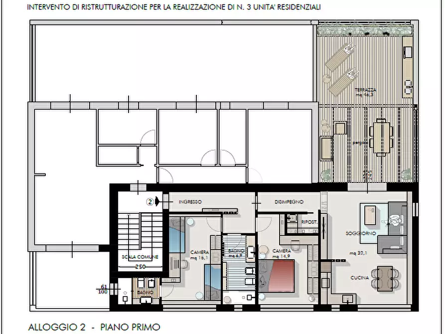 Immagine 1 di Appartamento in vendita  a Cascina
