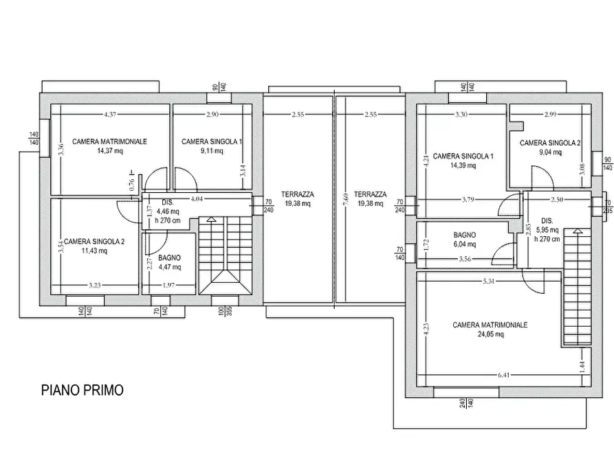 Immagine 4 di Casa bifamiliare in vendita  a Pisa