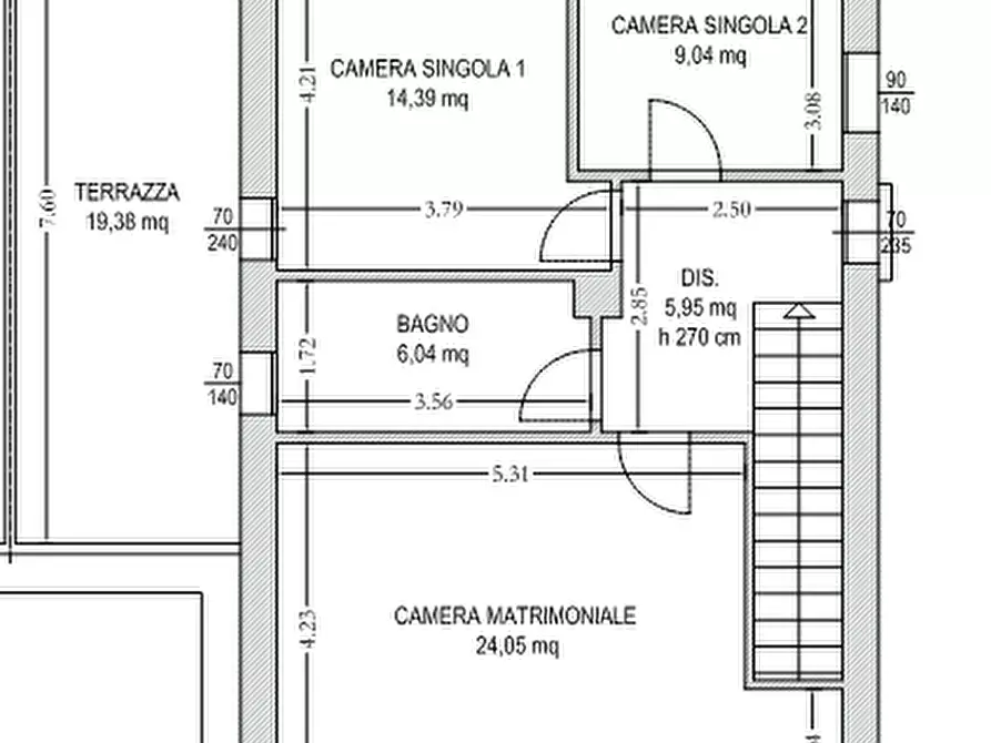Immagine 5 di Casa bifamiliare in vendita  a Pisa