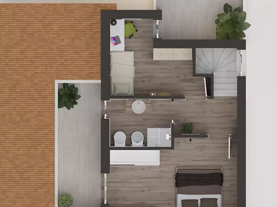 Immagine 23 di Villetta a schiera in vendita  a Roma