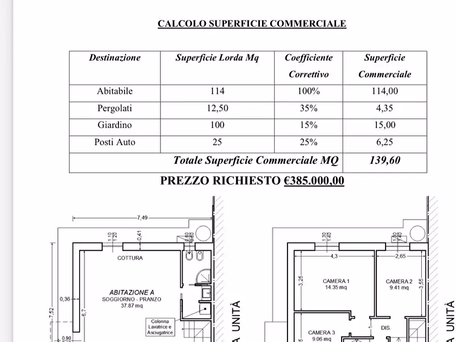 Immagine 3 di Casa trifamiliare in vendita  a Castelnuovo Magra
