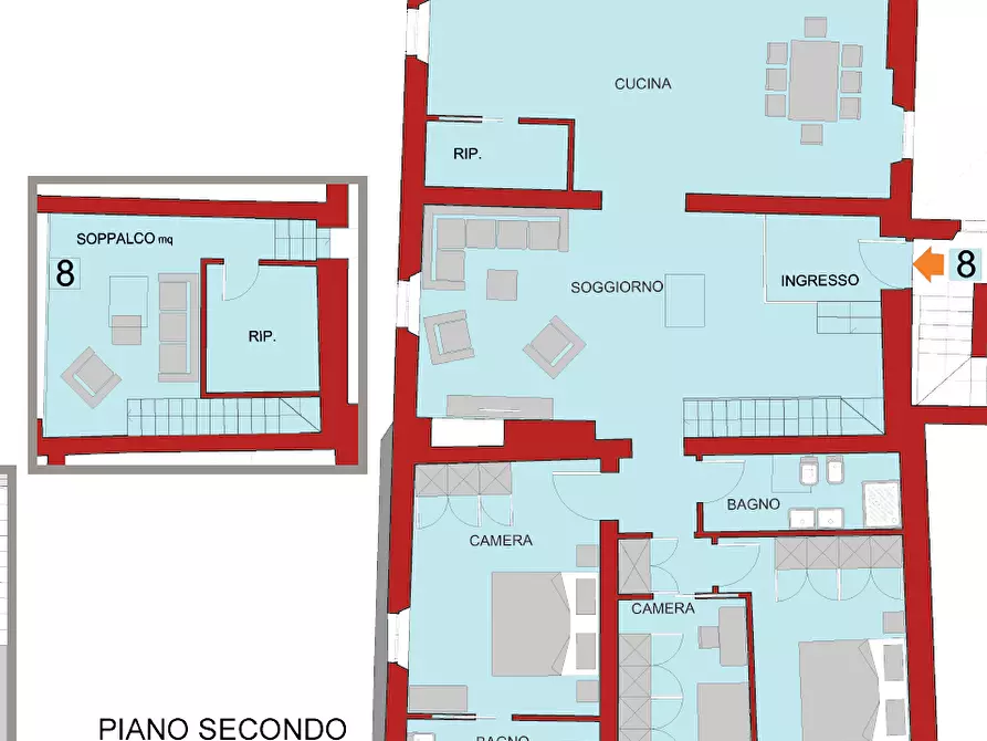 Immagine 3 di Appartamento in vendita  a Sovicille