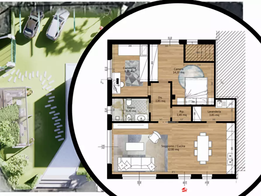 Immagine 2 di Appartamento in vendita  a Ortonovo