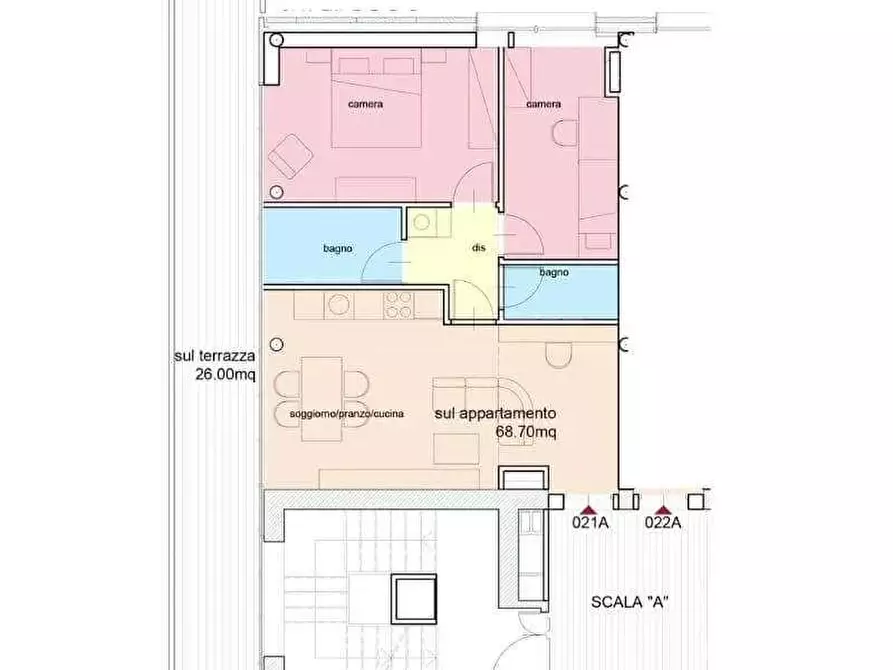 Immagine 1 di Appartamento in vendita  a Pisa