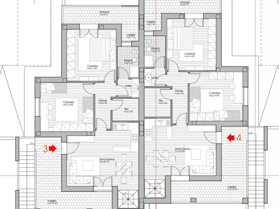 Immagine 3 di Terreno residenziale in vendita  a Pontedera