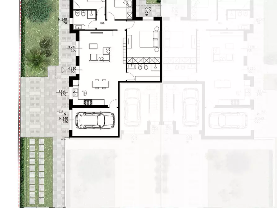 Immagine 2 di Casa quadrifamiliare in vendita  a Ponsacco