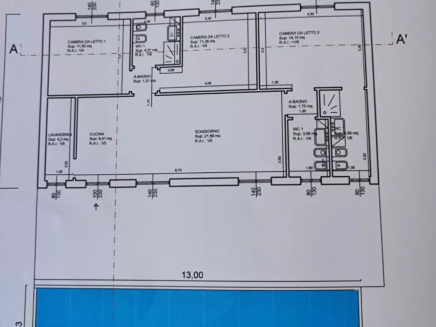 Immagine 2 di Villa in vendita  a Carrara