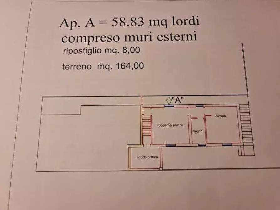 Immagine 3 di Casa semindipendente in vendita  a Carrara