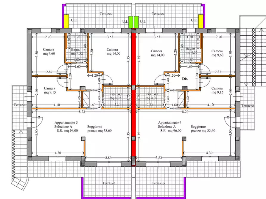 Immagine 2 di Villetta a schiera in vendita  a Cecina