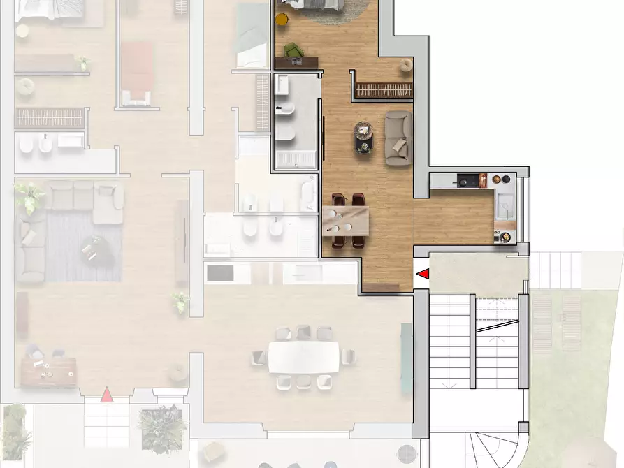 Immagine 1 di Appartamento in vendita  a Siena