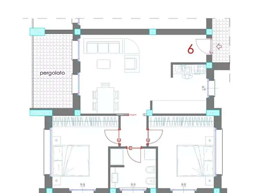 Immagine 2 di Appartamento in vendita  a Castelnuovo Magra