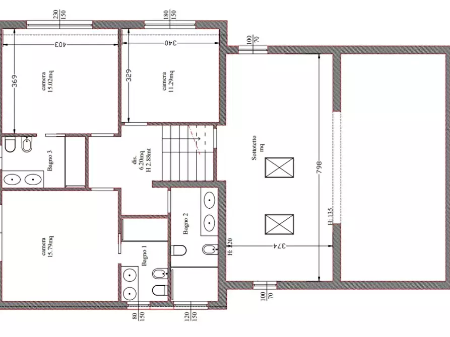 Immagine 15 di Casa indipendente in vendita  a Forte Dei Marmi
