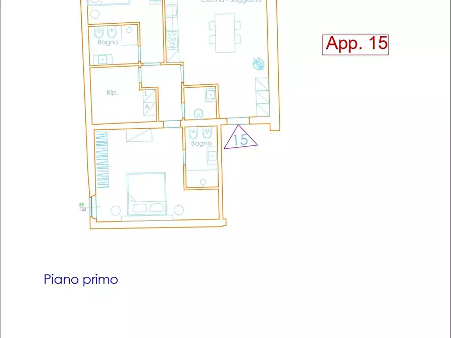 Immagine 11 di Appartamento in vendita  a Gambassi Terme
