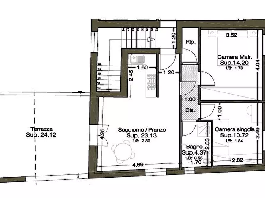 Immagine 1 di Appartamento in vendita  a Cascina