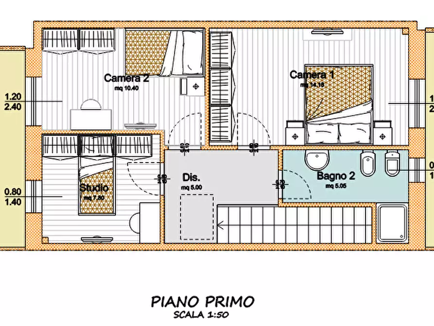 Immagine 7 di Villetta a schiera in vendita  a Calcinaia