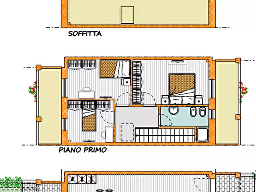 Immagine 5 di Villetta a schiera in vendita  a Calcinaia