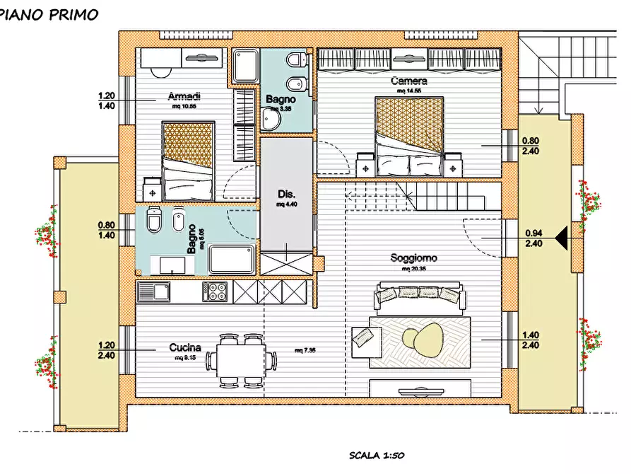 Immagine 13 di Appartamento in vendita  a Calcinaia
