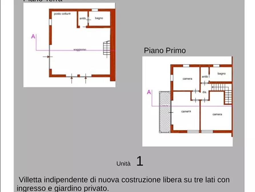 Immagine 2 di Villetta a schiera in vendita  a Capannori