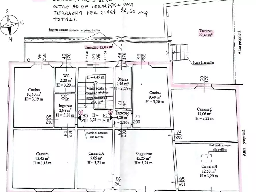 Immagine 1 di Terratetto in vendita  a Pontedera
