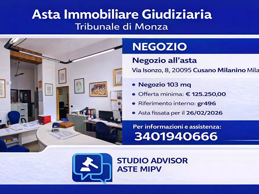 Immagine 1 di Negozio in vendita  a Cusano Milanino