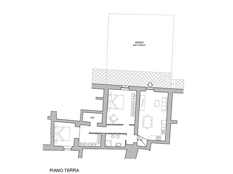 Immagine 4 di Appartamento in vendita  a Siena