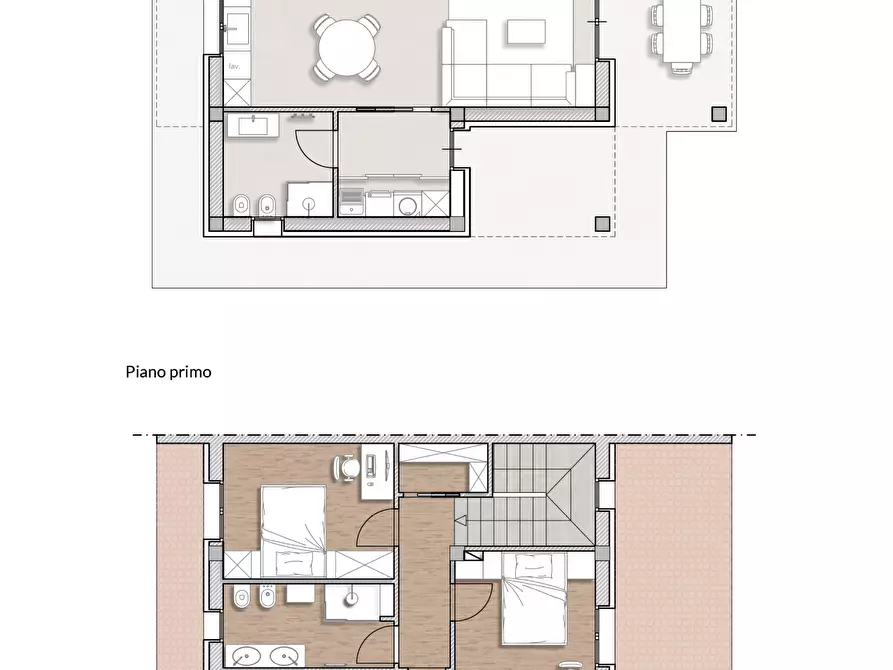 Immagine 6 di Casa bifamiliare in vendita  a Capannoli