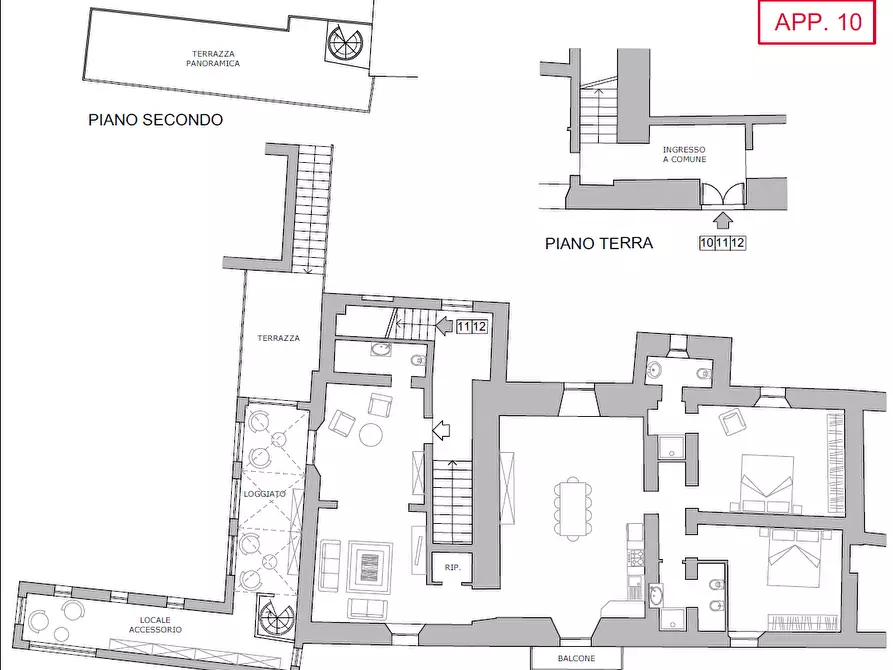 Immagine 4 di Appartamento in vendita  a Siena