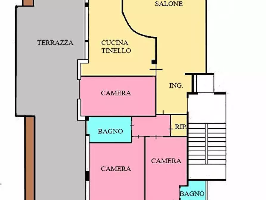 Immagine 1 di Mansarda in vendita  a Carrara