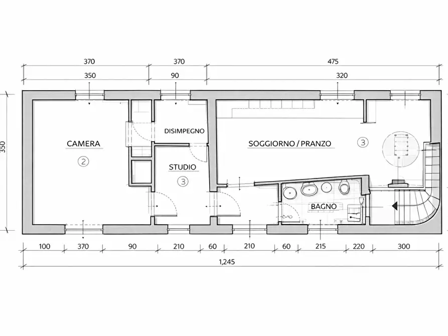 Immagine 21 di Casa bifamiliare in vendita  a Buti