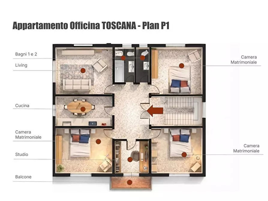 Immagine 62 di Porzione di casa in vendita  a Castelfranco Di Sotto