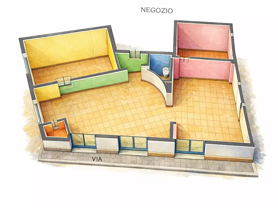 Immagine 1 di Locale commerciale in vendita  a Lucca