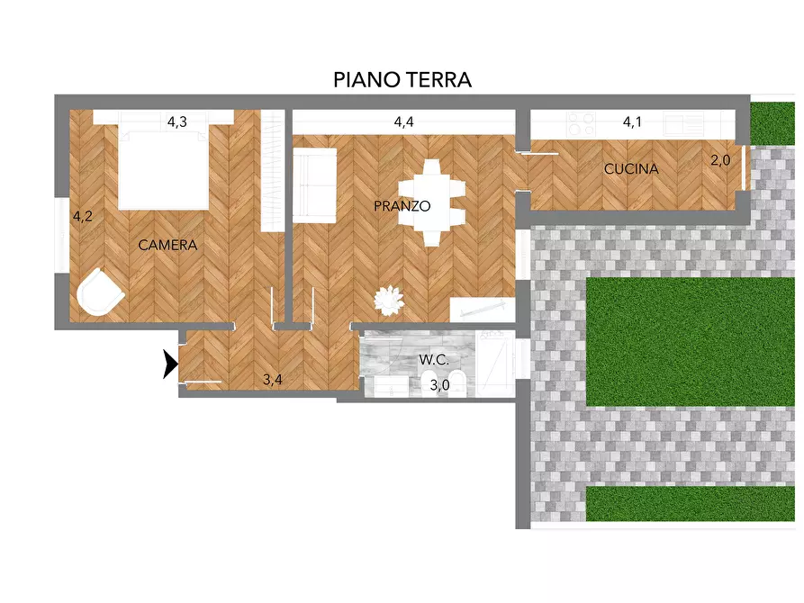Immagine 26 di Villetta a schiera in vendita  a Pontedera