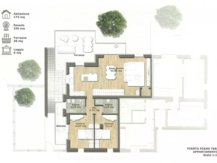 Immagine 1 di Appartamento in vendita  a Monteriggioni