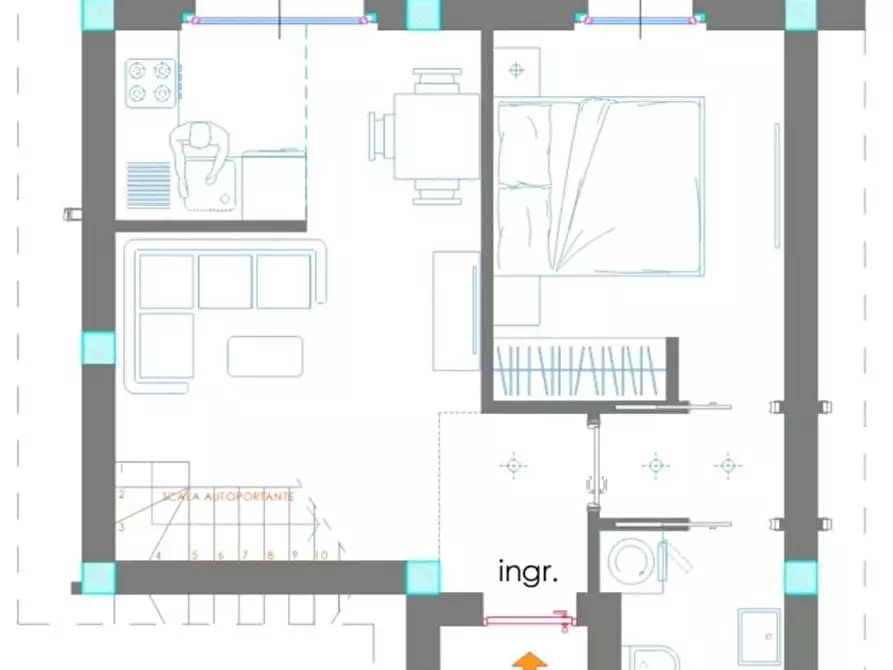 Immagine 1 di Appartamento in vendita  a Castelnuovo Magra