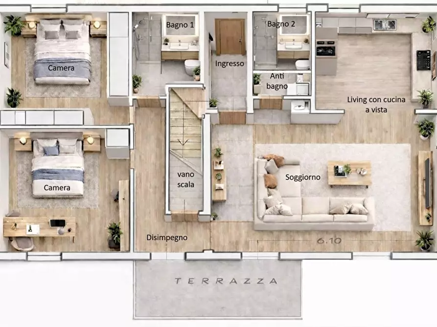 Immagine 4 di Appartamento in vendita  a Porcari