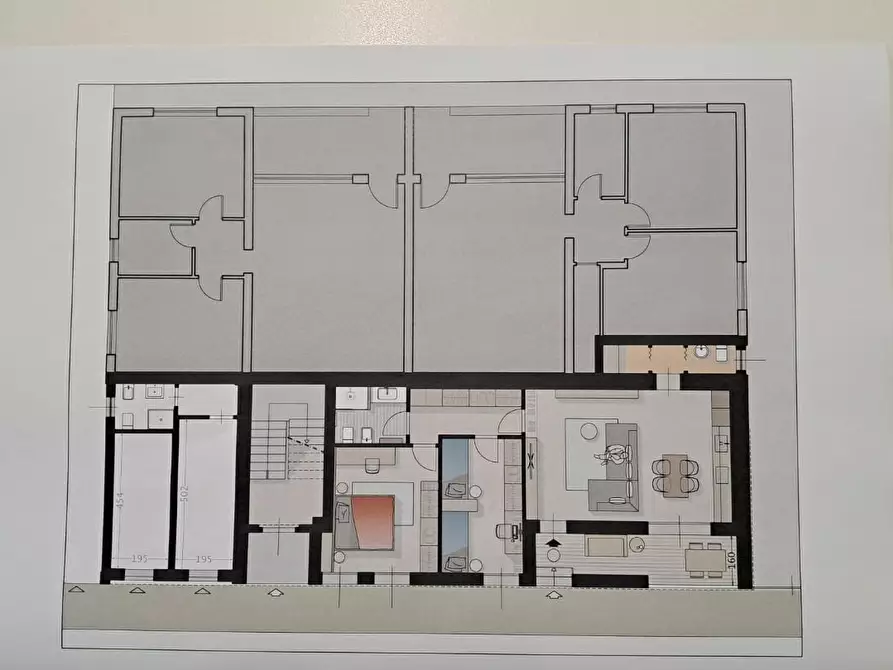 Immagine 2 di Casa trifamiliare in vendita  a Cascina