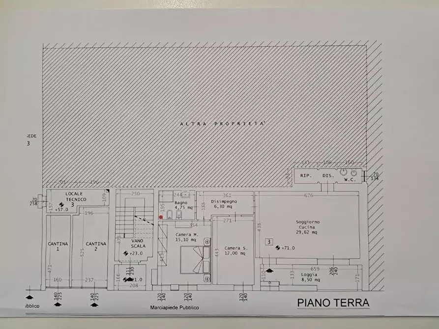 Immagine 1 di Casa trifamiliare in vendita  a Cascina