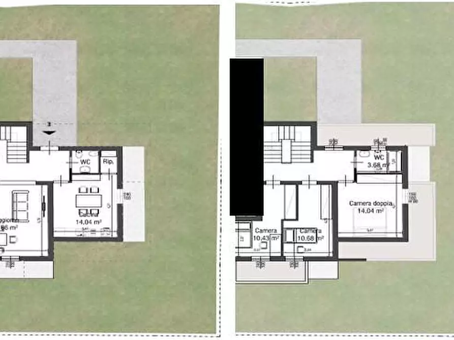Immagine 4 di Casa trifamiliare in vendita  a Cascina