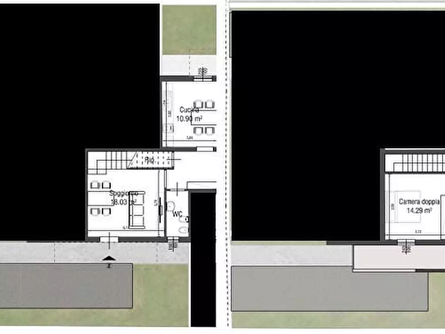 Immagine 3 di Casa trifamiliare in vendita  a Cascina