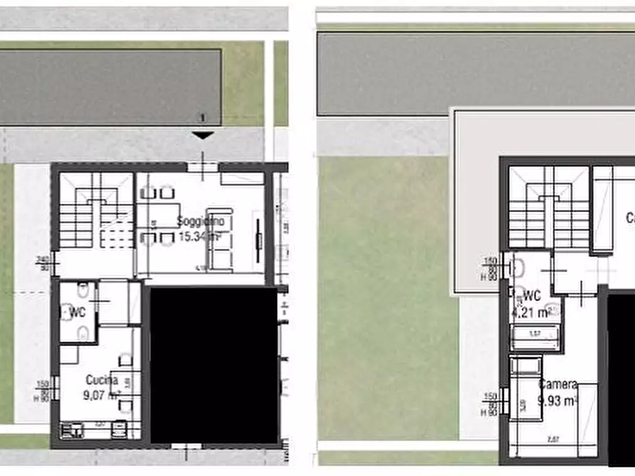 Immagine 2 di Casa trifamiliare in vendita  a Cascina