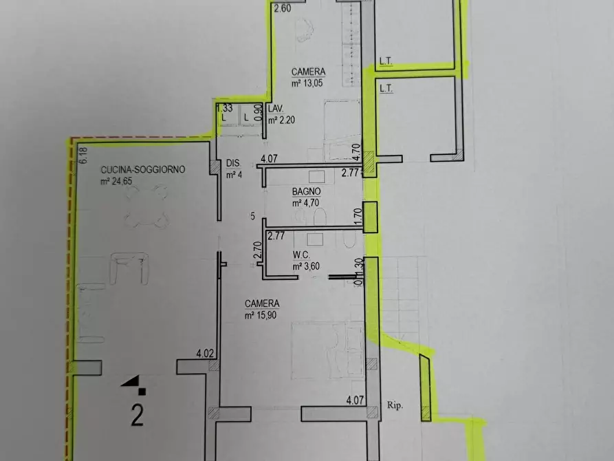 Immagine 2 di Appartamento in vendita  a Cecina