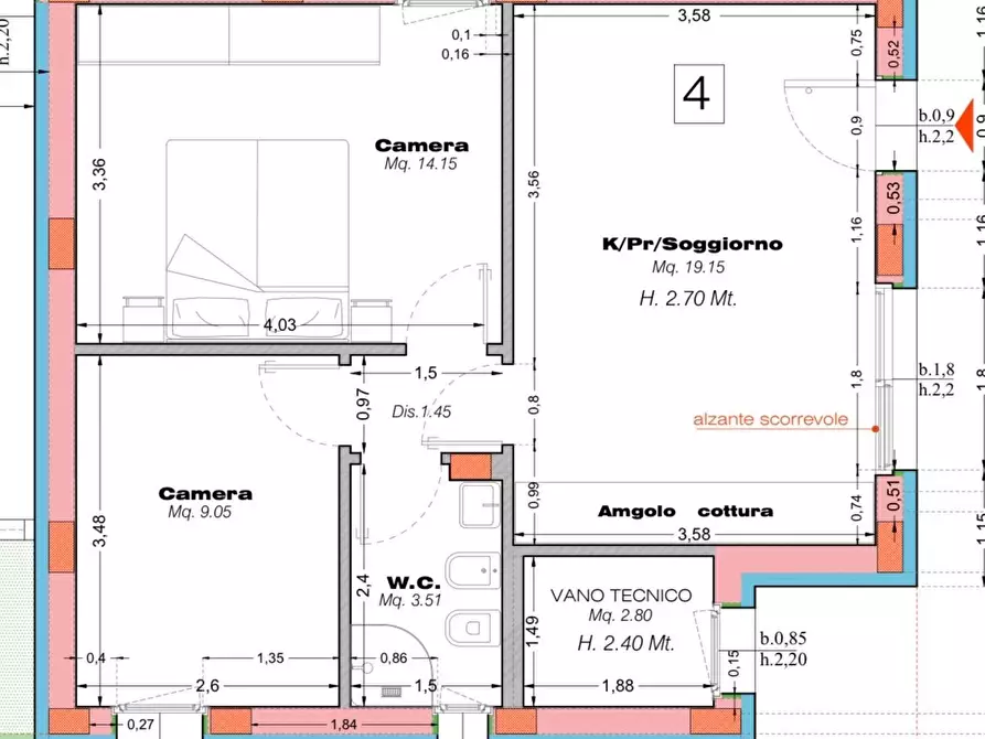 Immagine 2 di Appartamento in vendita  a Empoli