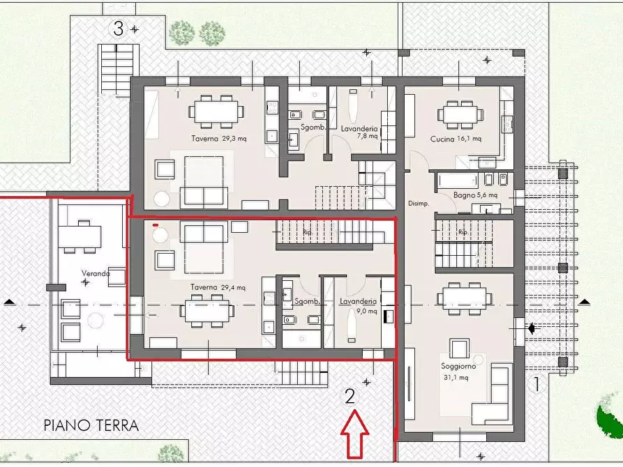 Immagine 21 di Casa trifamiliare in vendita  a Cascina