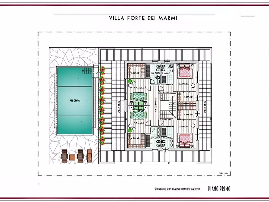 Immagine 13 di Villa in vendita  a Forte Dei Marmi