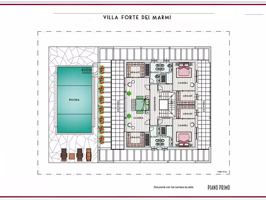 Immagine 11 di Villa in vendita  a Forte Dei Marmi