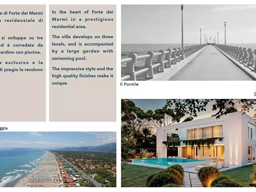 Immagine 2 di Villa in vendita  a Forte Dei Marmi