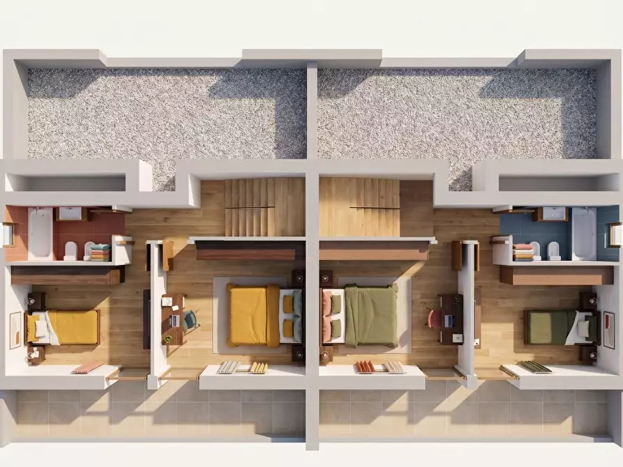 Immagine 6 di Casa bifamiliare in vendita  a Colle Di Val D'elsa