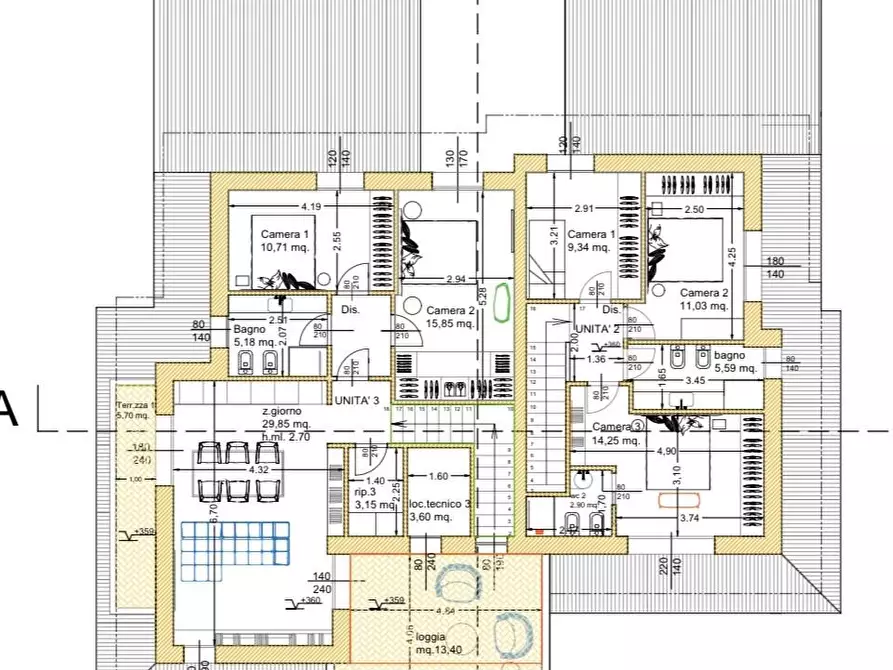 Immagine 2 di Casa trifamiliare in vendita  a Pontedera
