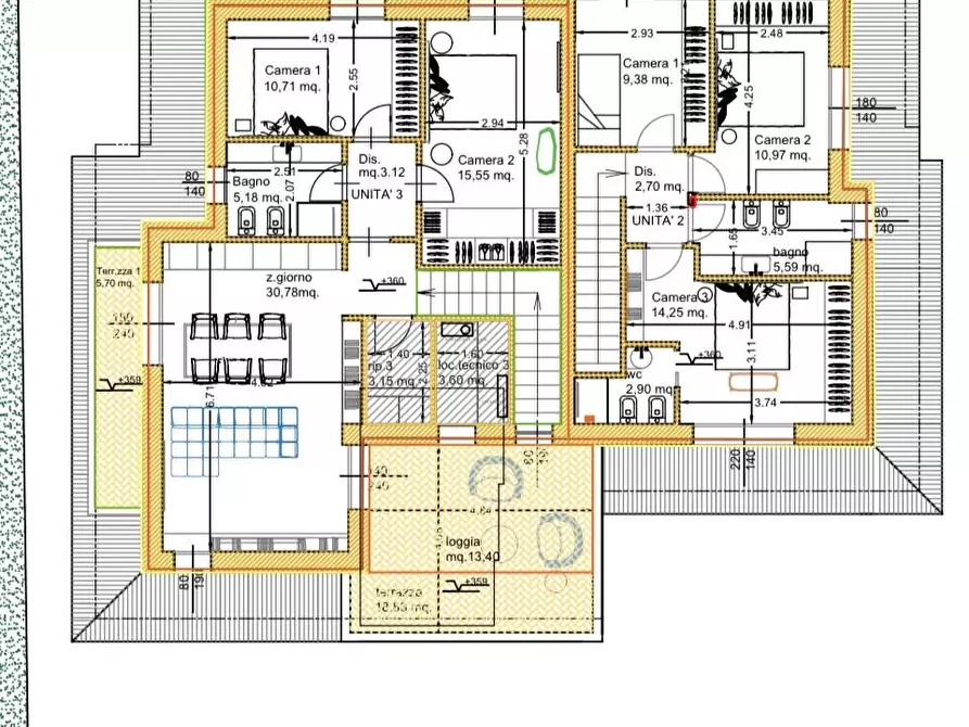 Immagine 4 di Casa trifamiliare in vendita  a Pontedera
